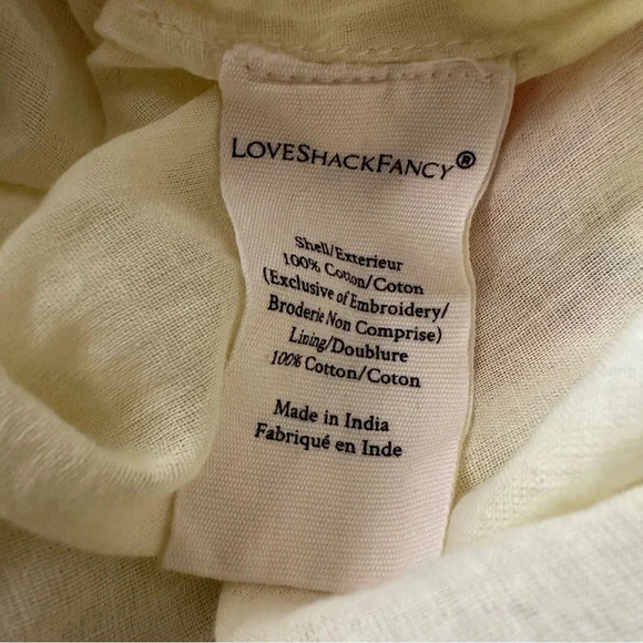 LOVESHACKFANCY Bea Dress in Mellow Yellow Size 6 - Picture 9 of 10